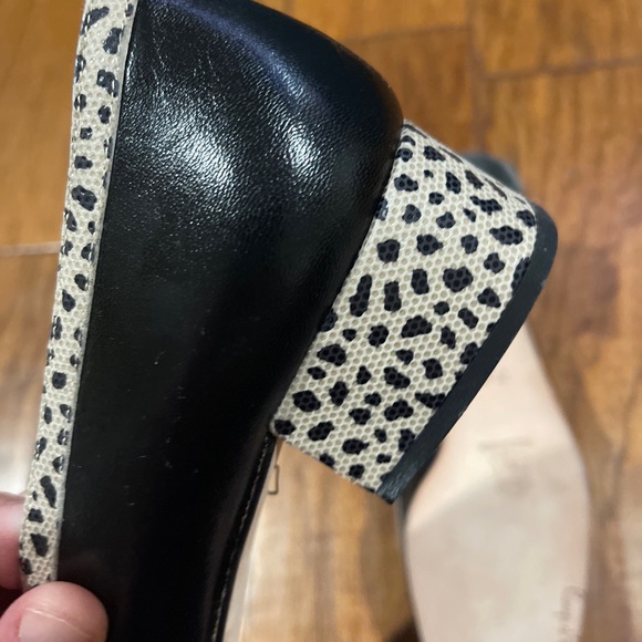Coup d’etat Vintage Heels Black Cheetah Size 7.5 AA Narrow Round Toe Wanton2 EUC - Picture 11 of 16